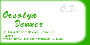 orsolya demmer business card